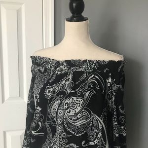 Off Shoulder Black Top